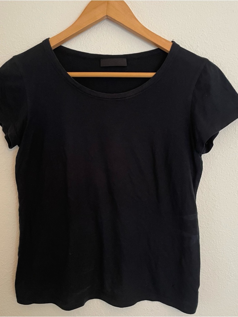 Prada Women’s T-shirt Black Size M Cap Sleeves Lightweight